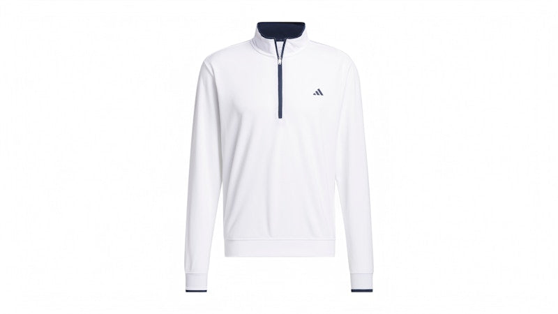 adidas Lightweight Half-Zip Top White