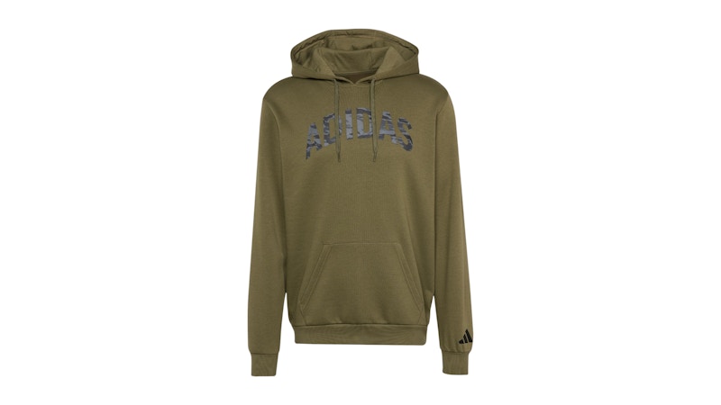 adidas Linear Camo Graphic Hoodie Olive Strata