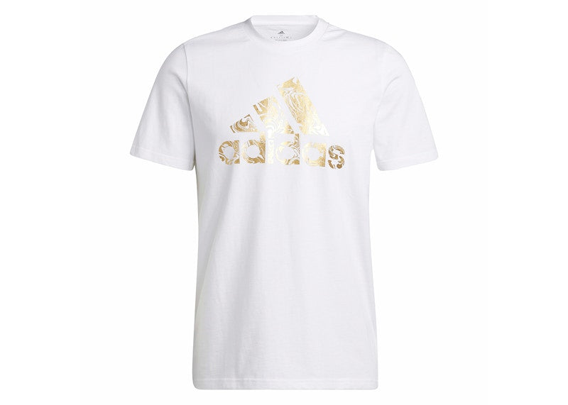 adidas Liquid Foil Badge of Sport Graphic Tee White