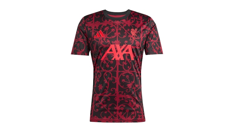 adidas Liverpool FC 25/26 Pre-Match Jersey Black Pure Ruby