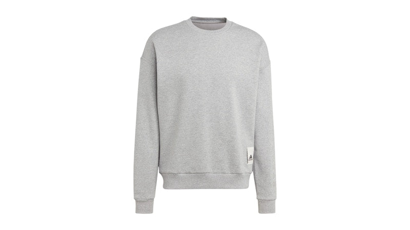 adidas Lounge Fleece Sweatshirt Medium Grey Heather