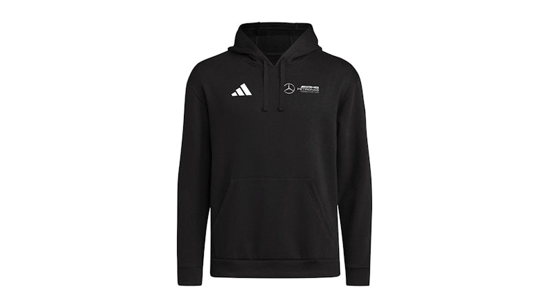 adidas Mercedes-Amg Petronas F1 Team Mens Fleece Hooded Sweatshirt Black