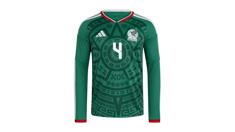 adidas Mexico 2026 Home Long Sleeve Jersey Bold Green