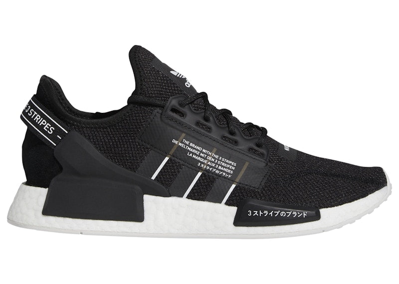 adidas NMD R1 V2 Black White The Brand with the 3-Stripes