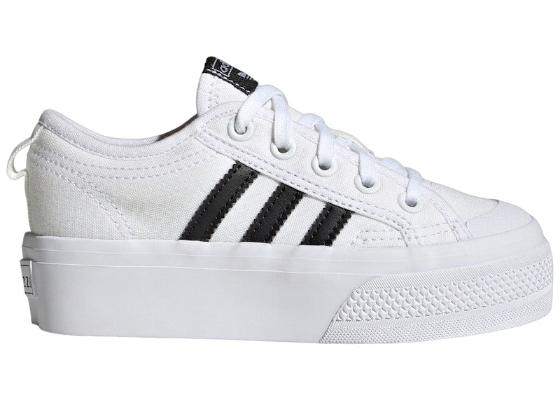 adidas Nizza Platform Cloud White Core Black (PS)