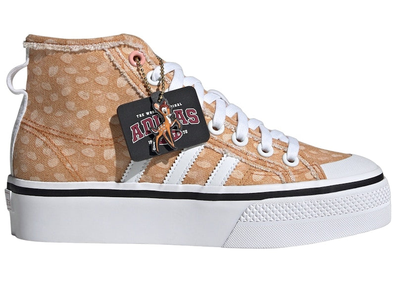 adidas Nizza Platform Mid Disney Cloud White Legacy Burgundy Off White (Women's)