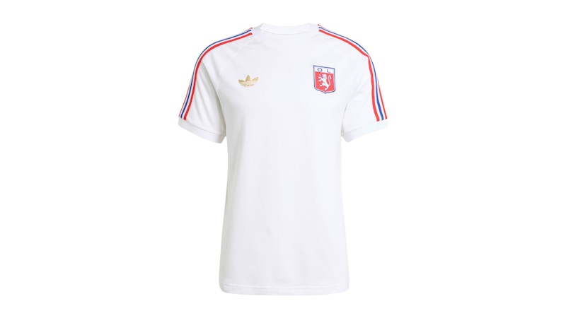 adidas Olympique Lyonnais Anniversary T-Shirt White