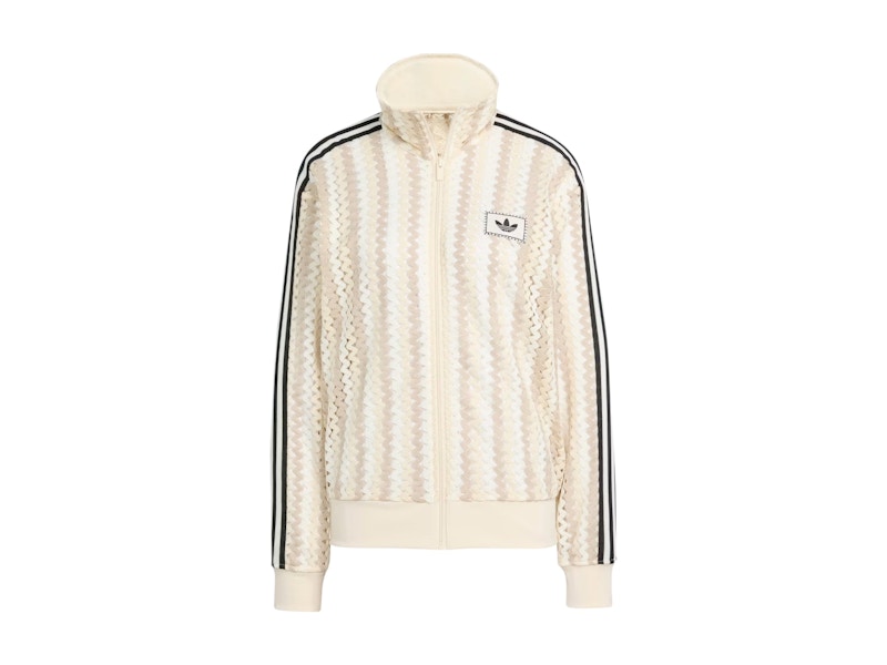 adidas Originals Women's Summer Glow Firebird Track Top Wonder White