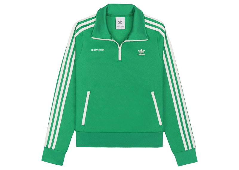 adidas Originals x Quarter Zip Track Jacket Jolly Green/Cream