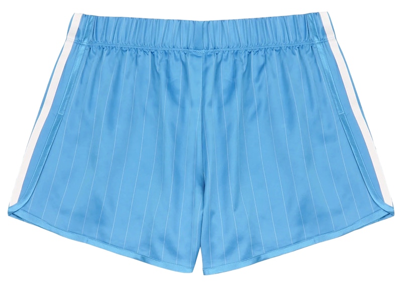 adidas Originals x Sporty & Rich Track Shorts Baby Blue/Cream
