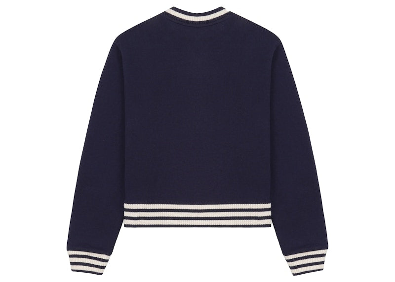 adidas Originals x Sporty & Rich V-Neck Sweatshirt Navy/Cream