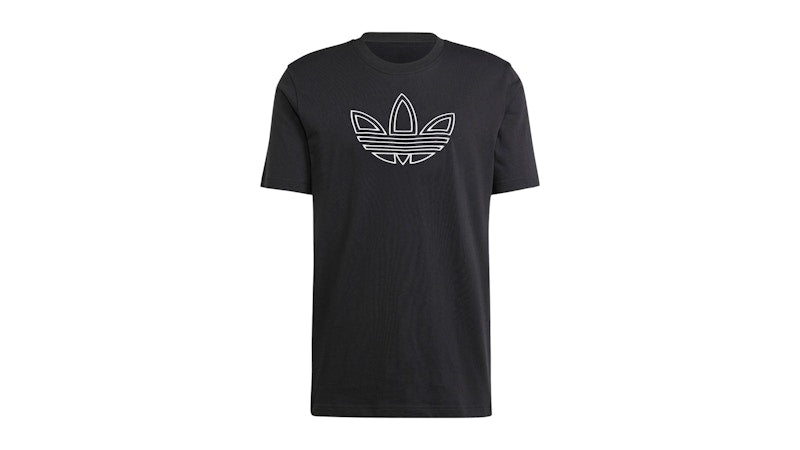 adidas Outlined Trefoil T-Shirt Black