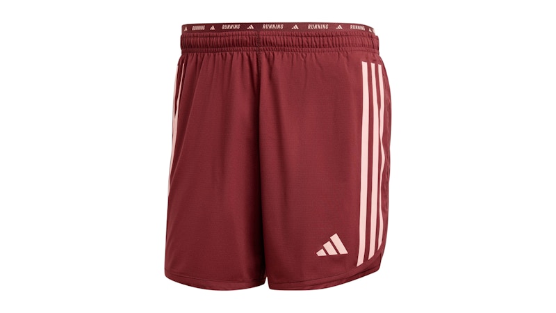 adidas Own The Run 3-Stripes Shorts Shadow Red