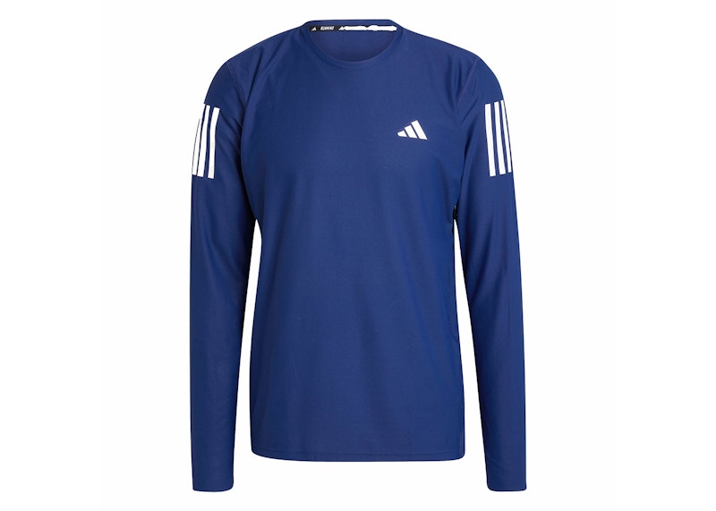 adidas Own the Run Long Sleeve Tee Dark Blue