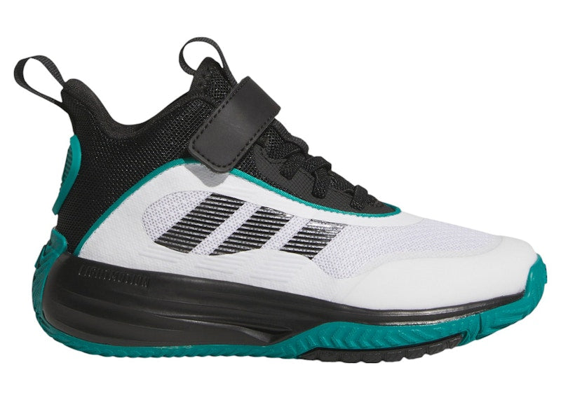 adidas Ownthegame 3.0 Cloud White Core Black Pure Teal (GS)