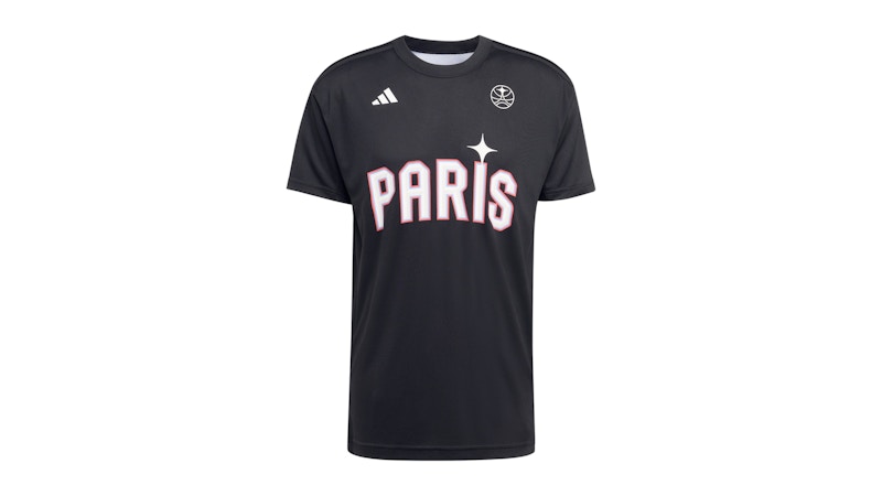 adidas Paris Warm Up Short Sleeve Jersey Men Black