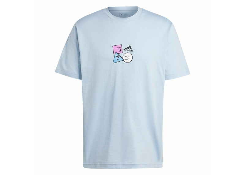 adidas Positivity Shapes Graphic Tee Wonder Blue