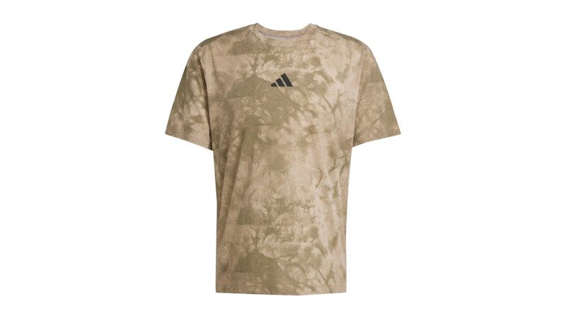 adidas Power Graphic Tee Beige Chalky Brown Olive Strata