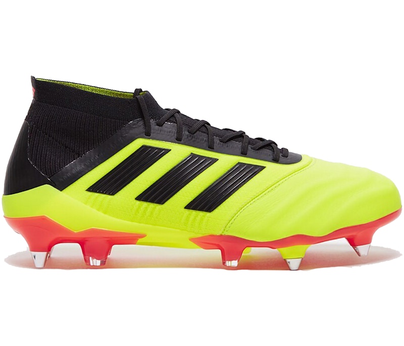 adidas Predator 18.1 Leather SG Solar Yellow Black Red