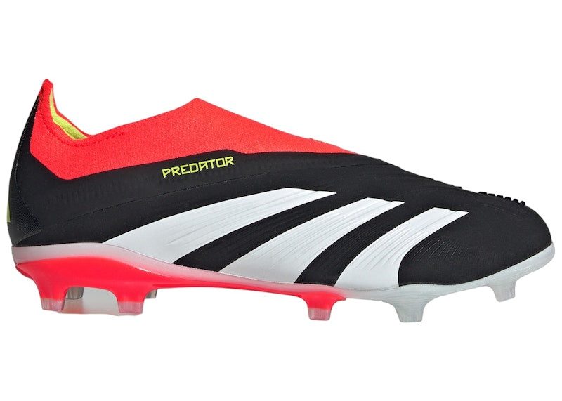adidas Predator 24+ Laceless FG Core Black Cloud White Solar Red (GS)