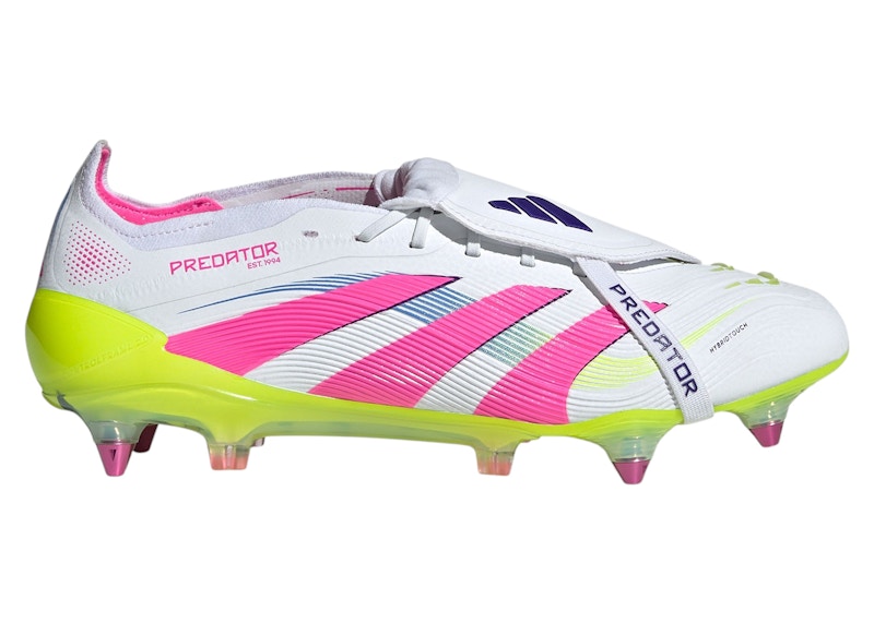 adidas Predator Elite Fold-Over Tongue SG Cloud White Lucid Pink Lucid Lemon