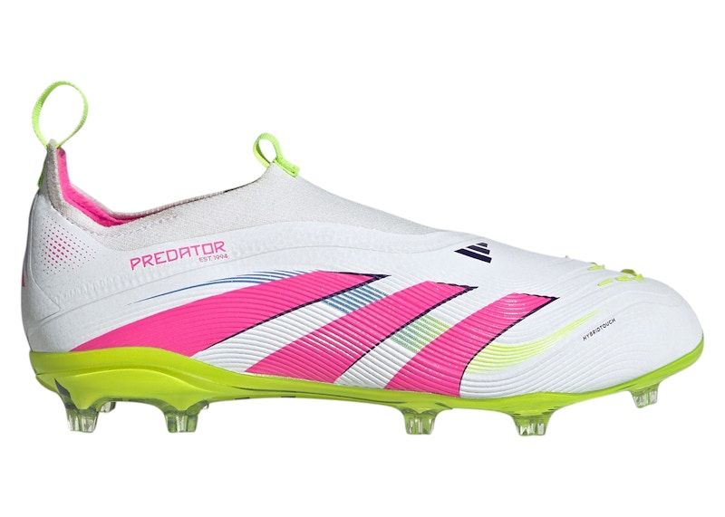 adidas Predator Elite Laceless FG Cloud White Lucid Pink Lucid Lemon (GS)