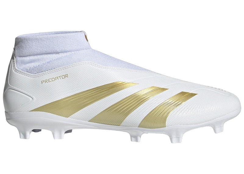 adidas Predator League Laceless FG Cloud White Gold Metallic Sandy Beige Met