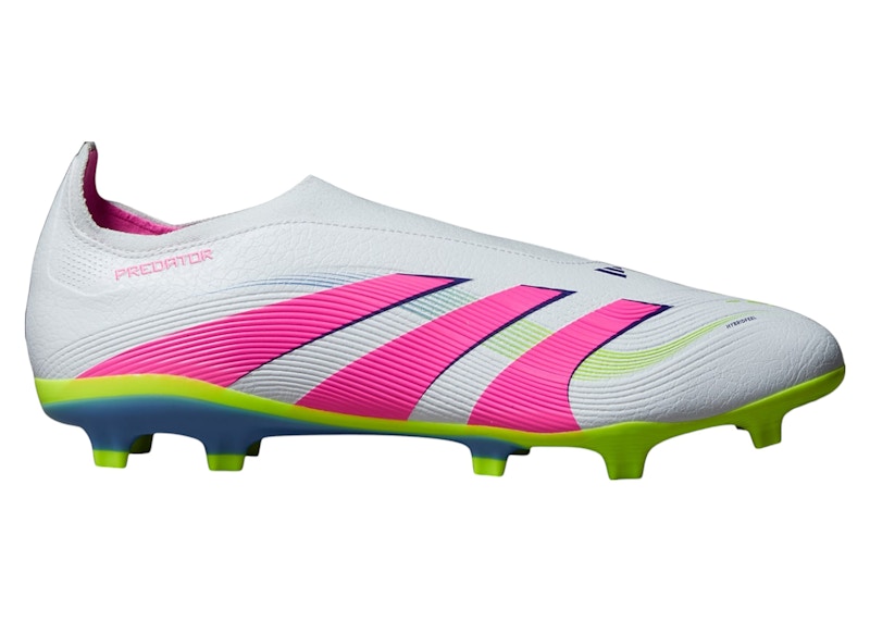 adidas Predator League Laceless FG/MG Cloud White Lucid Pink Lucid Lemon