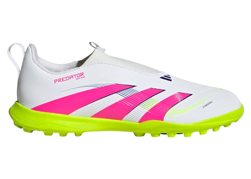adidas Predator League Laceless Turf Cloud White Lucid Pink Lucid Lemon (GS)