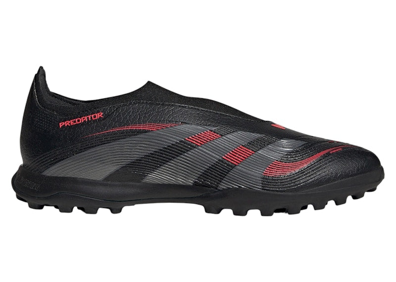 adidas Predator League Laceless Turf Core Black Grey Four Lucid Red