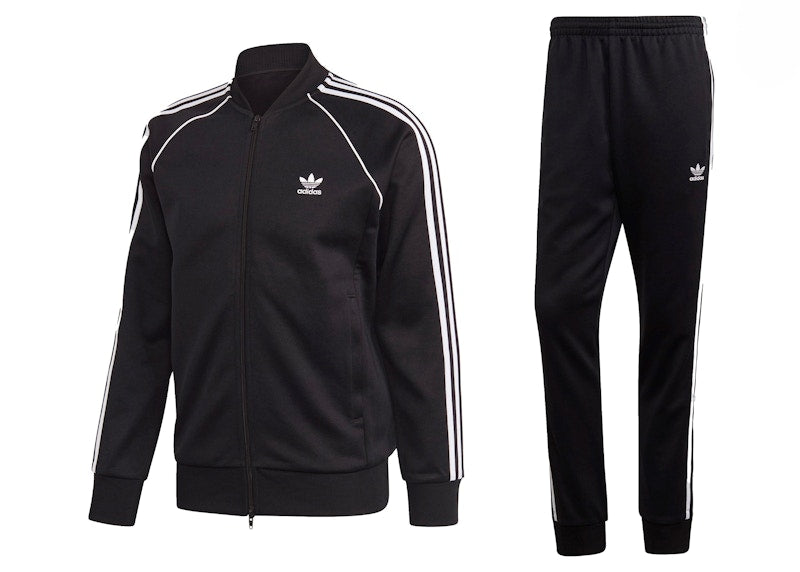 adidas Primeblue SST Track Jacket & Pant Set Black/White