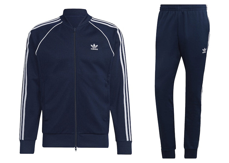 adidas Primeblue SST Track Jacket & Pant Set Night Indigo/White