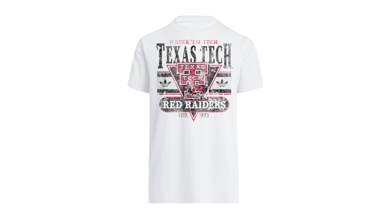 adidas Raiders Graphic T-Shirt Red White Ncaa-Txt-7tb