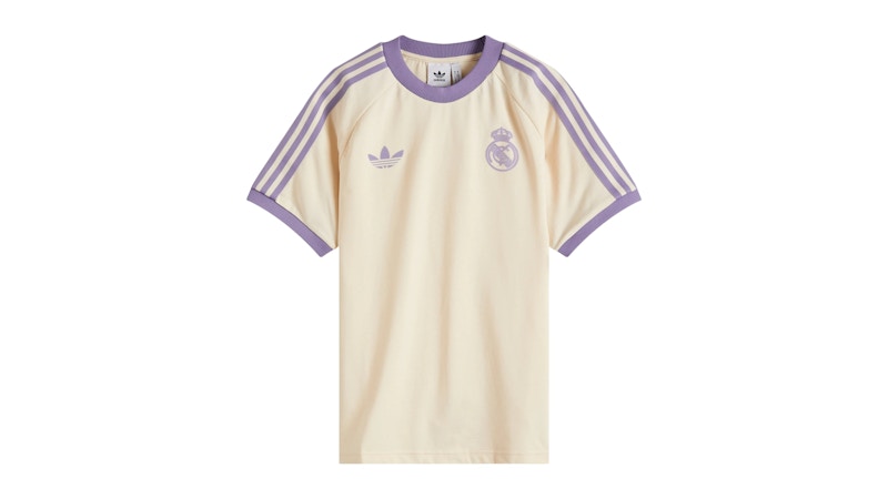 adidas Real Madrid CF OG 3 Stripe T-shirt Wonder White/Magic Lilac