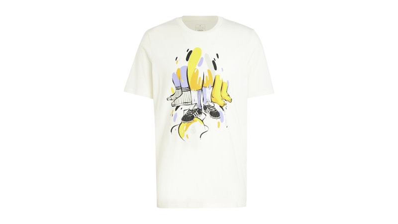 adidas Real Madrid Seasonal Graphic T-Shirt Off White