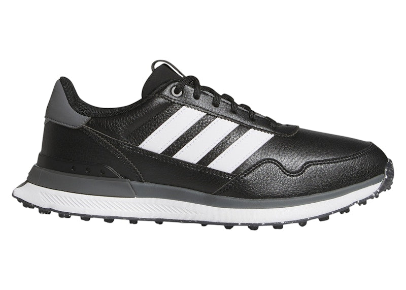 adidas S2G 26 Leather Spikeless Golf Black White Grey Four
