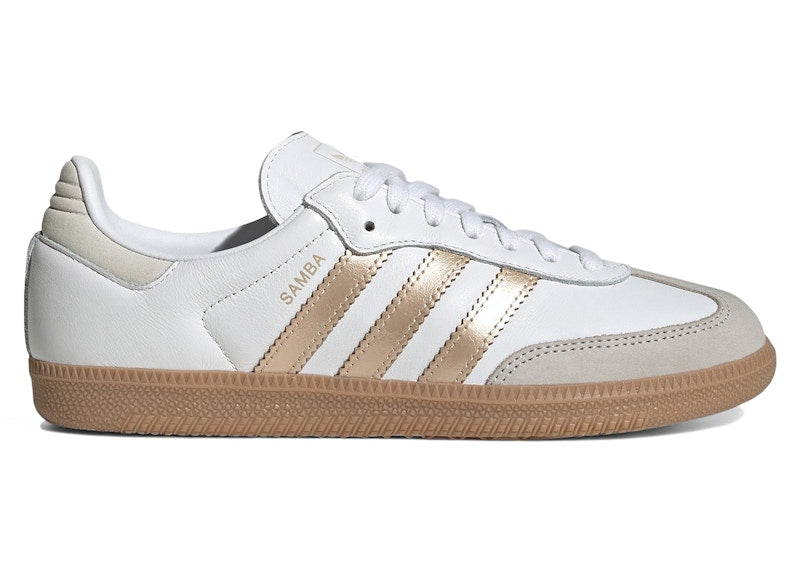 adidas Samba OG White Wonder Gold Metallic (Women's)