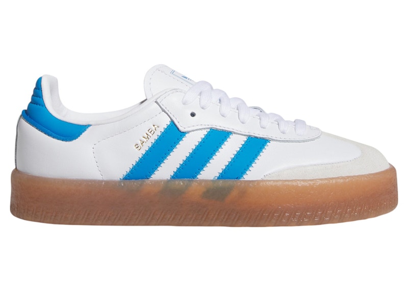 adidas Sambae Cloud White Bright Blue Gold Metallic (GS)