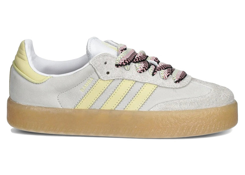 adidas Sambae White Grey Powder Yellow (Women's)