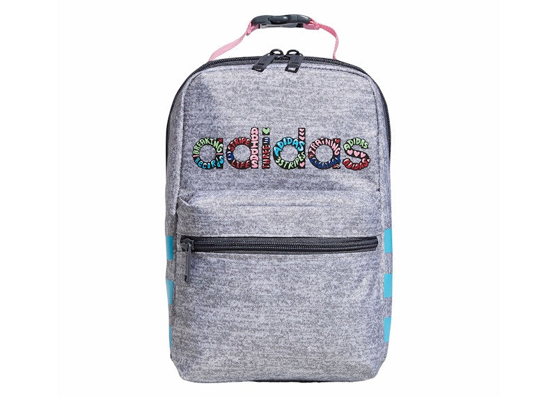 adidas Santiago 2 Lunch Bag Grey/Signal Cyan/Bliss Pink