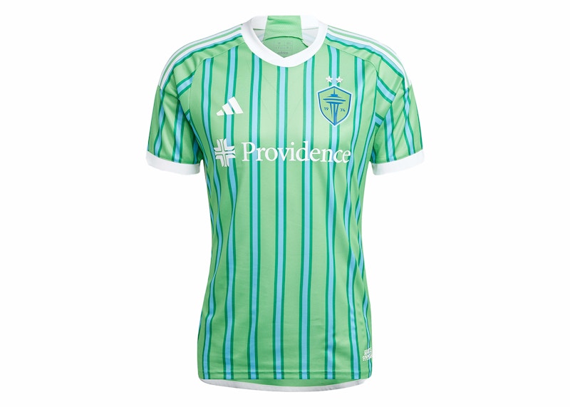 adidas Seattle Sounders FC 24/25 Home Authentic Jersey Semi Solar Lime/Semi Blue Burst