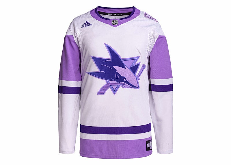 adidas Sharks Burns Aeroready Hockey Jersey White