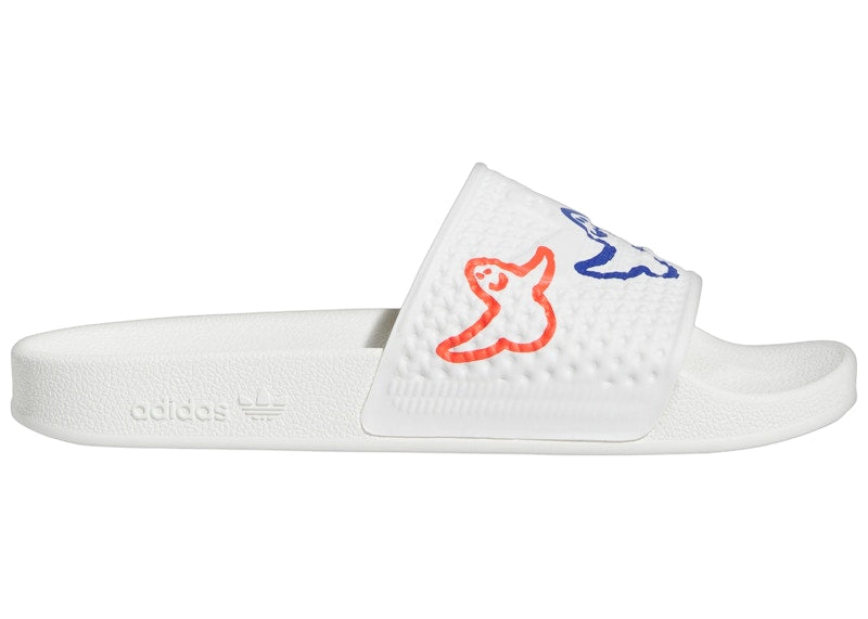 adidas Shmoofoil Slides Cloud White Bright Red Pulse Mint