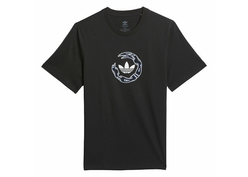 adidas Skateboarding Wide Angle Tee Black/Royal Blue