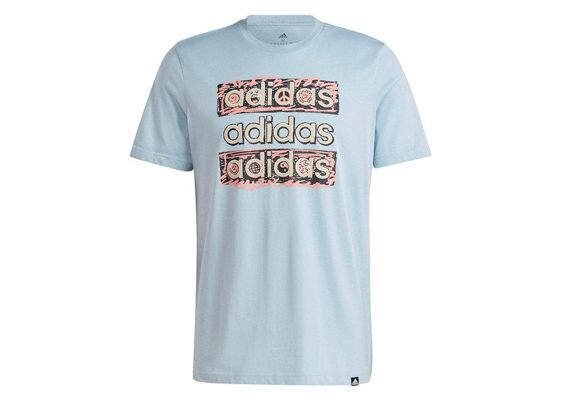 adidas Sportswear Dream Doodle Multi Tee Wonder Blue