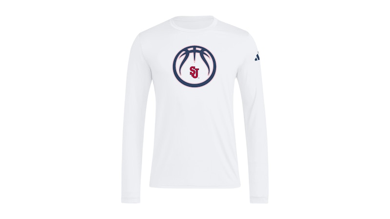 adidas St. John Storm Long Sleeve Pregame Tee Red White