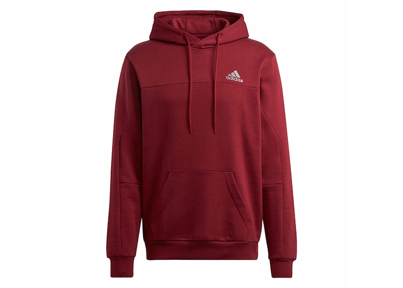 adidas Stadium Fleece Badge Of Sport Hoodie Shadow Red