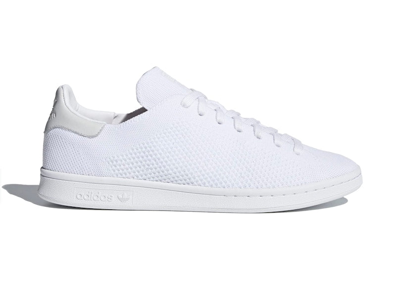 adidas Stan Smith Primeknit Triple White Leather Heel