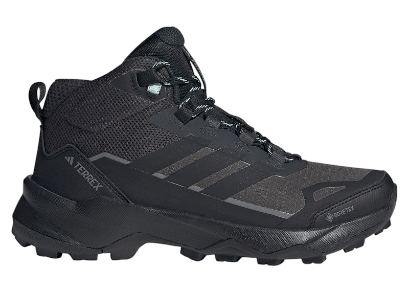 adidas Terrex Skychaser AX5 Mid Gore-Tex Carbon Core Black Semi Flash Aqua (Women's)
