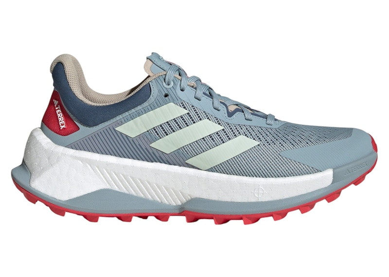 adidas Terrex Soulstride Ultra Trail Magic Grey Linen Green Pure Ruby